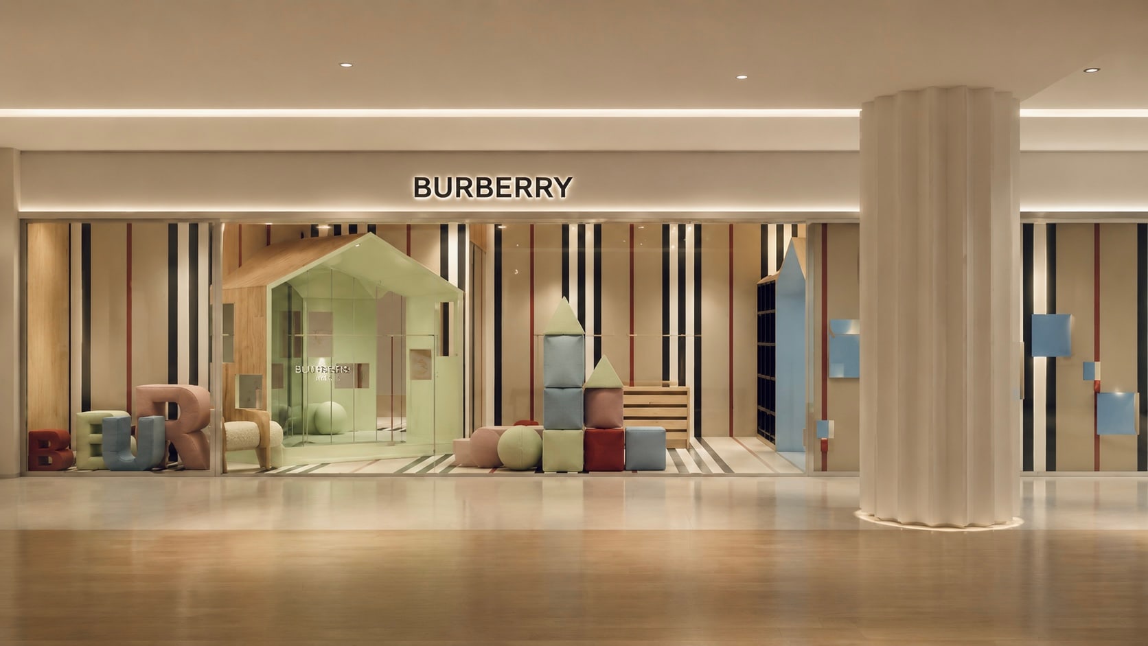 微風Burberry 精品店工程．跨國設計 ．台灣施工整合
